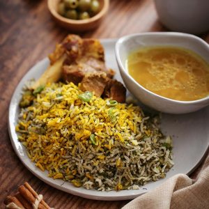 باقالی پلو با ماهیچه